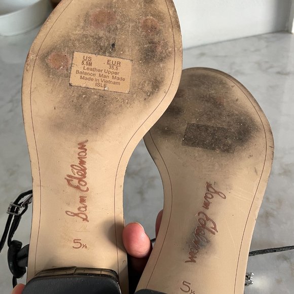 Sam Edelman Croc Leather Sandals - Picture 4 of 5